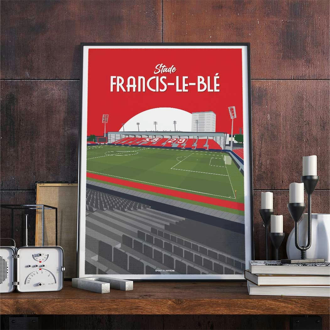FOOTBALL - Affiche Foot - BREST Stade Francis-Le Blé   40 x 60 cm