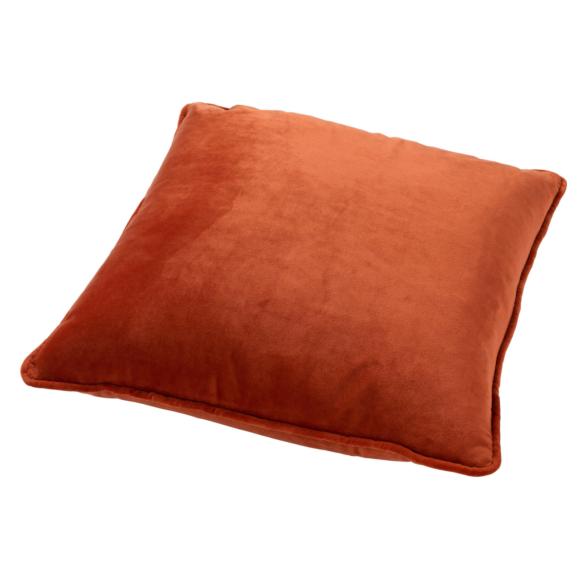 FINN - Coussin - orange en velours 45x45 cm uni