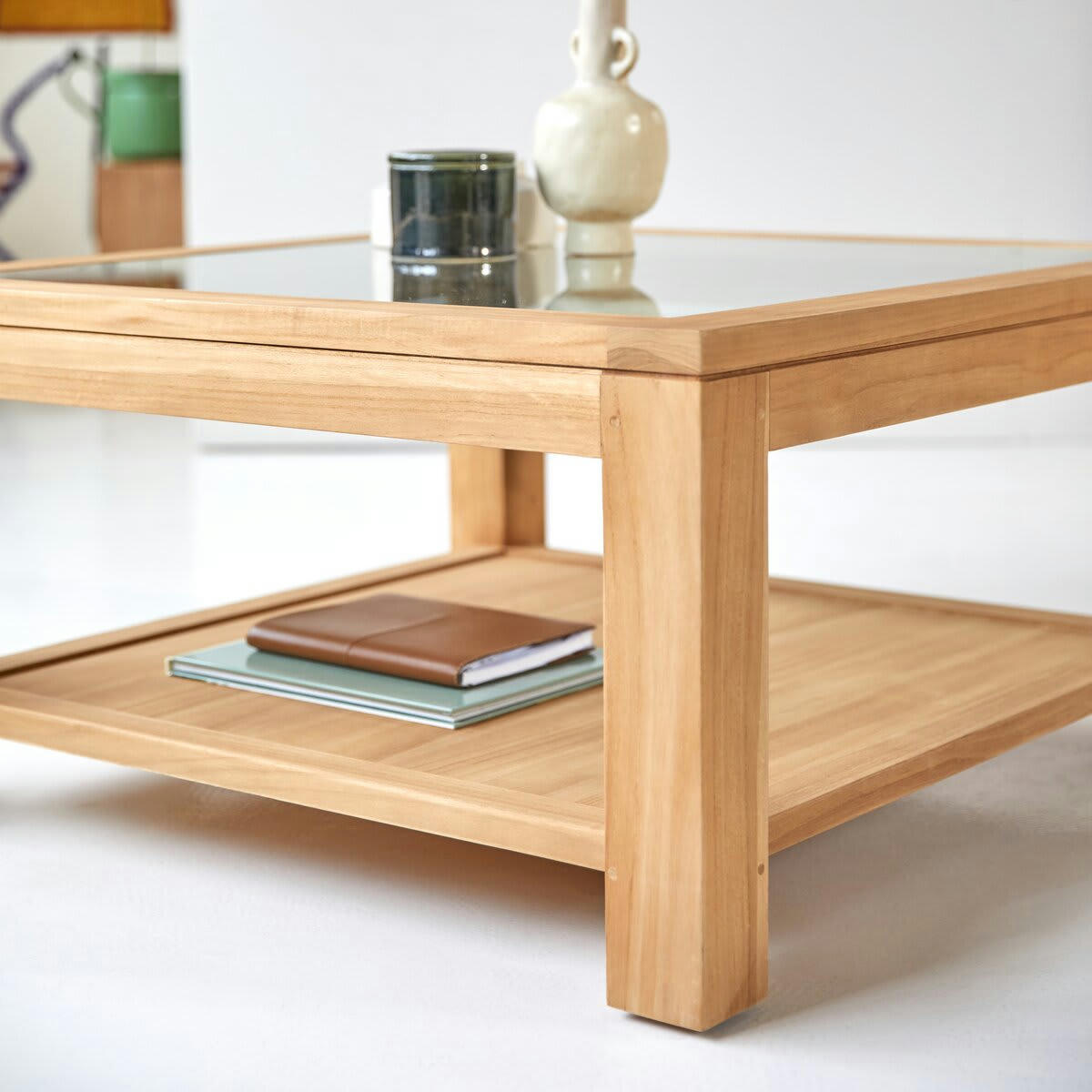 PERLE - Table basse en teck massif