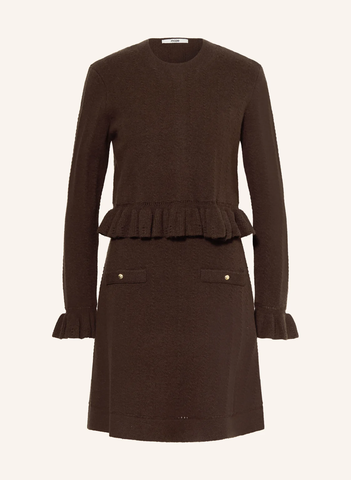 maje Set: Strickkleid und Pullover