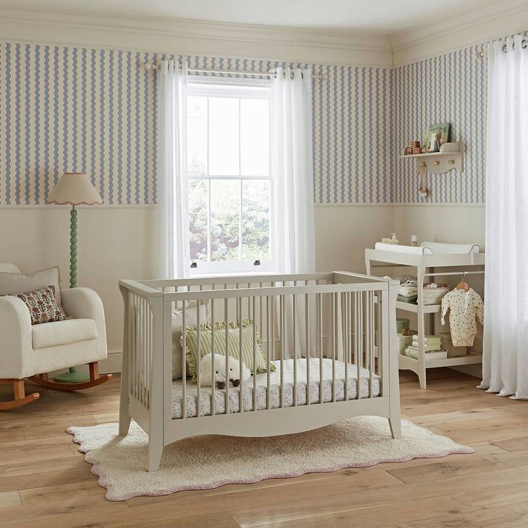 Cuddleco Clara Mini Cot Bed - Off White