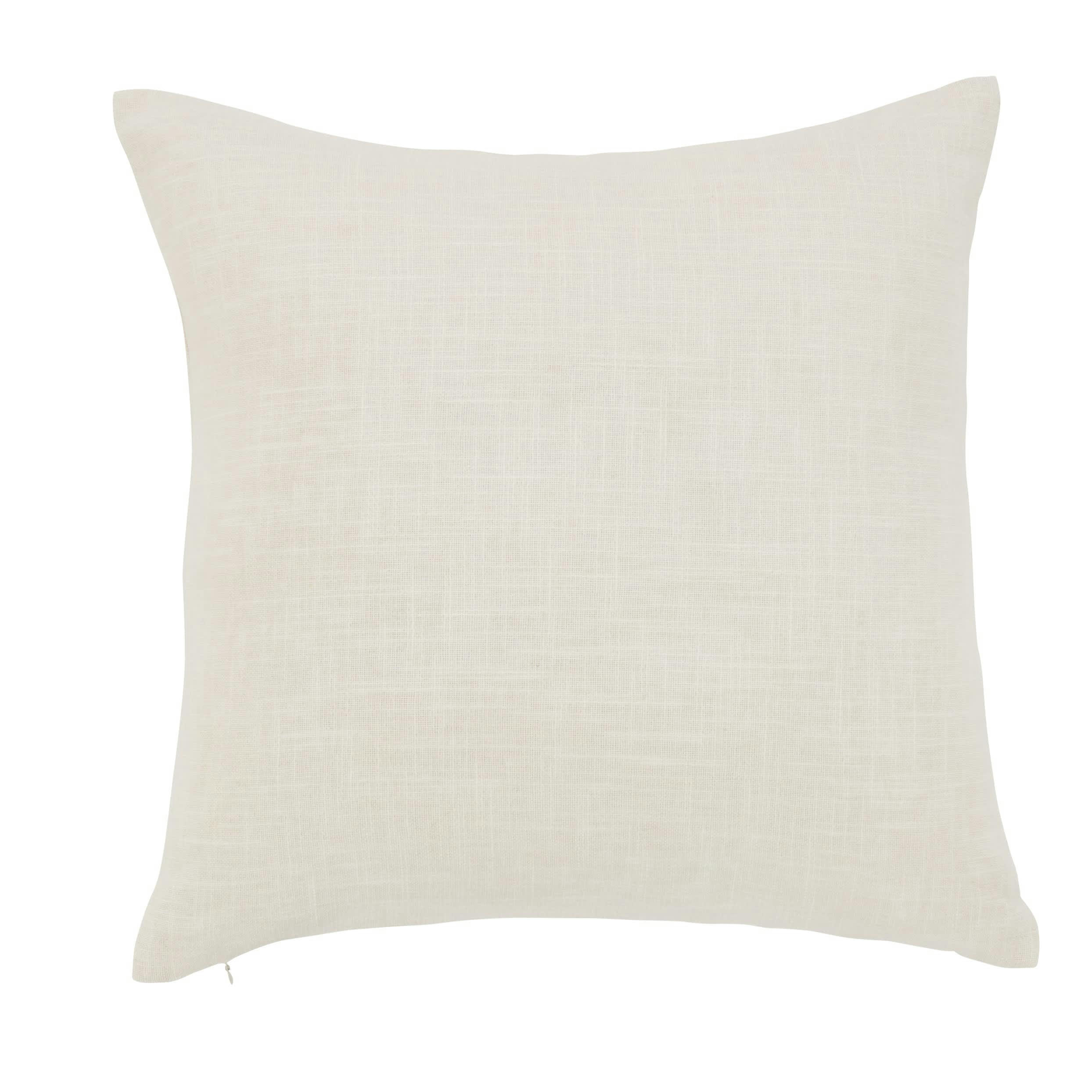 FINANA - Coussin en coton recyclé brodé motif jungle multicolore 45x45