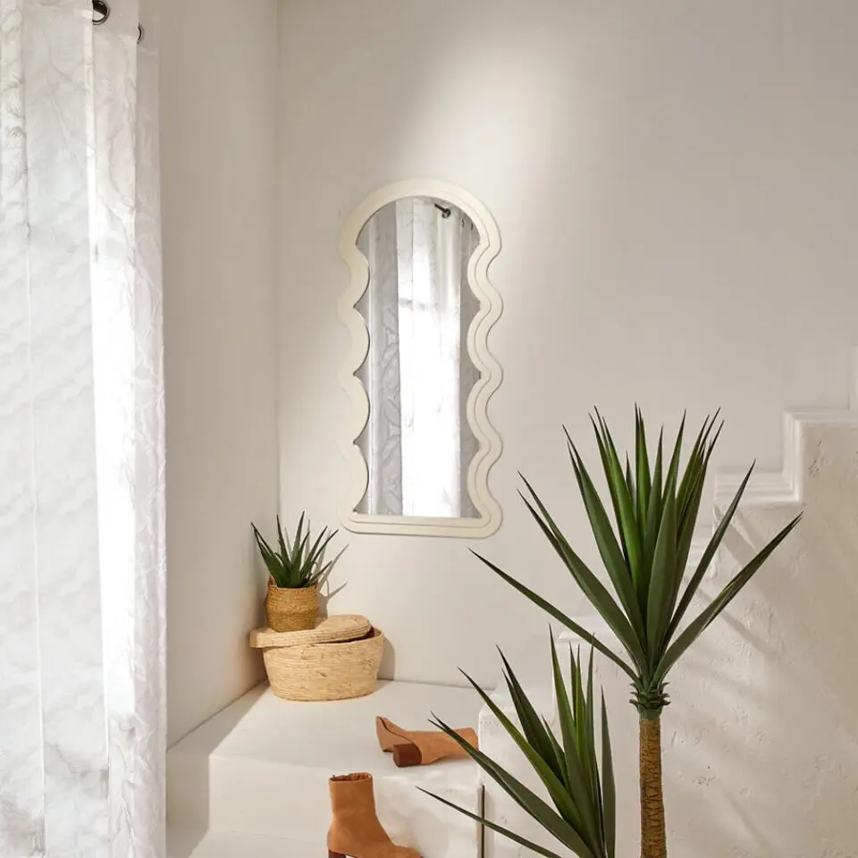 MISOU Wandspiegel Organische Vorm - Wit