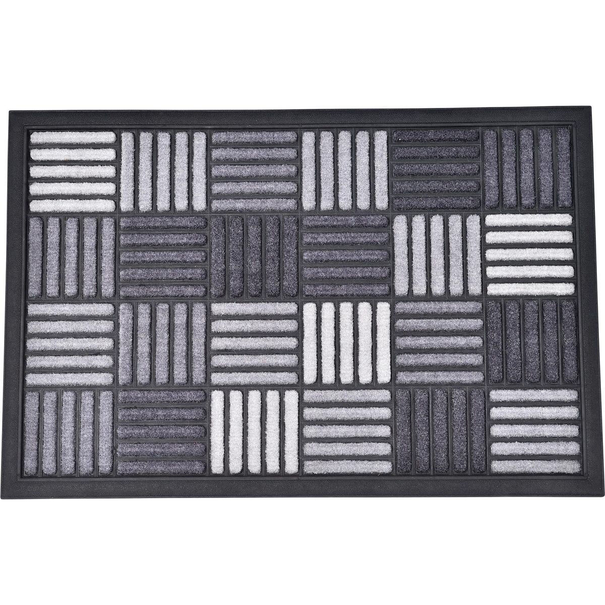 Tapete de entrada NYLON quadrados cinza