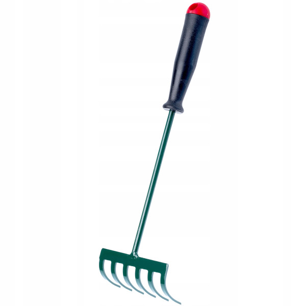 Grabie Ogrodowe Grabki Małe z Trzonem 30cm 6-Zębne