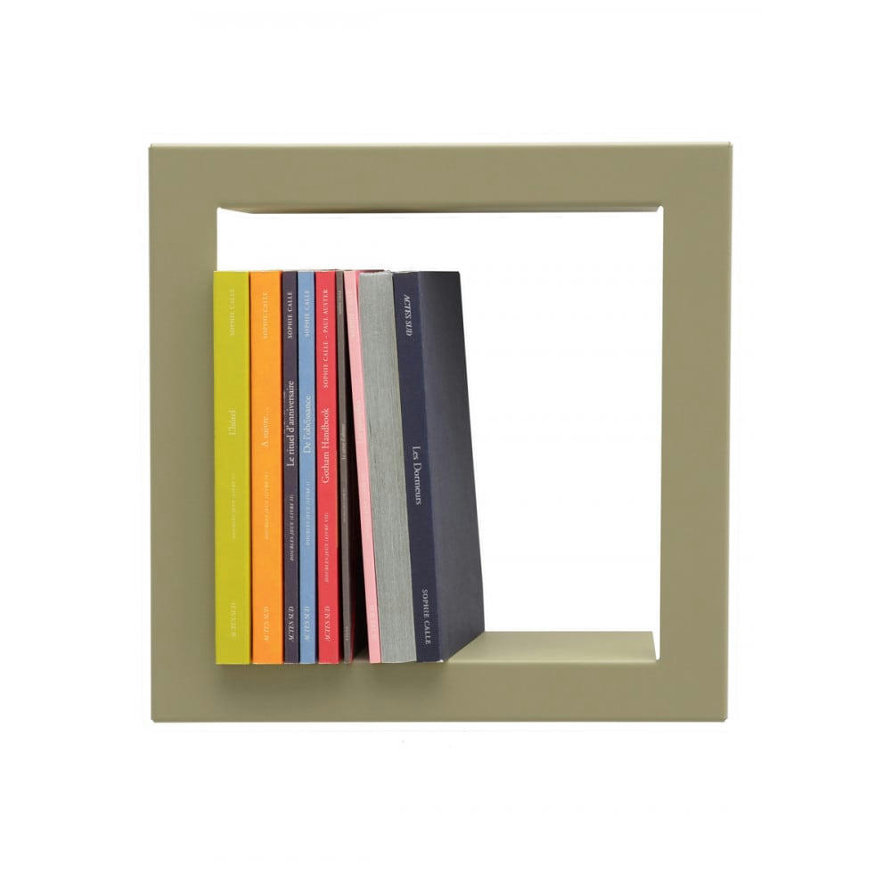 STICK - Etagère design carrée lichen 28x28x8.5cm