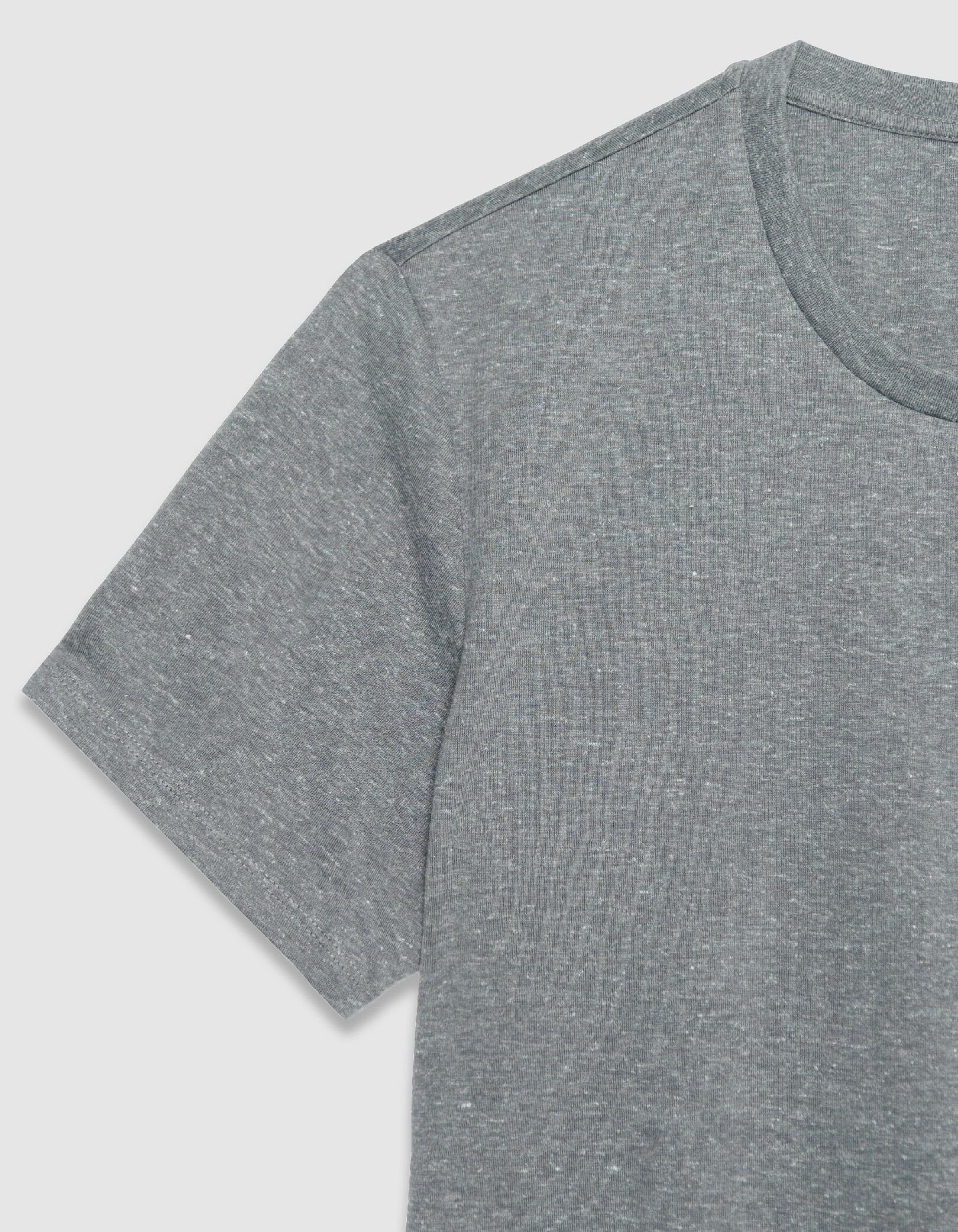 T-shirt col rond gris chiné DRY FAST Homme