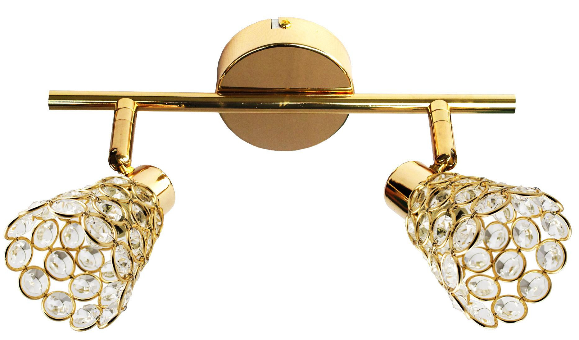 Lampa sufitowa złoto-przezroczysta GLOSSY2xG9x40W Candellux