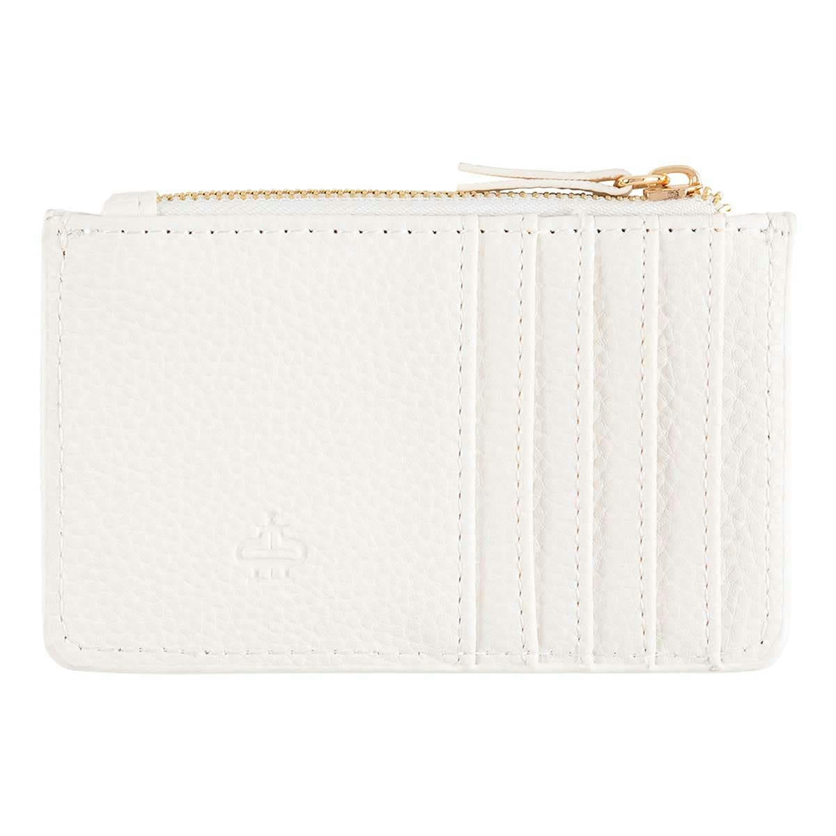 - Porte-cartes Zippé - Love - Blanc