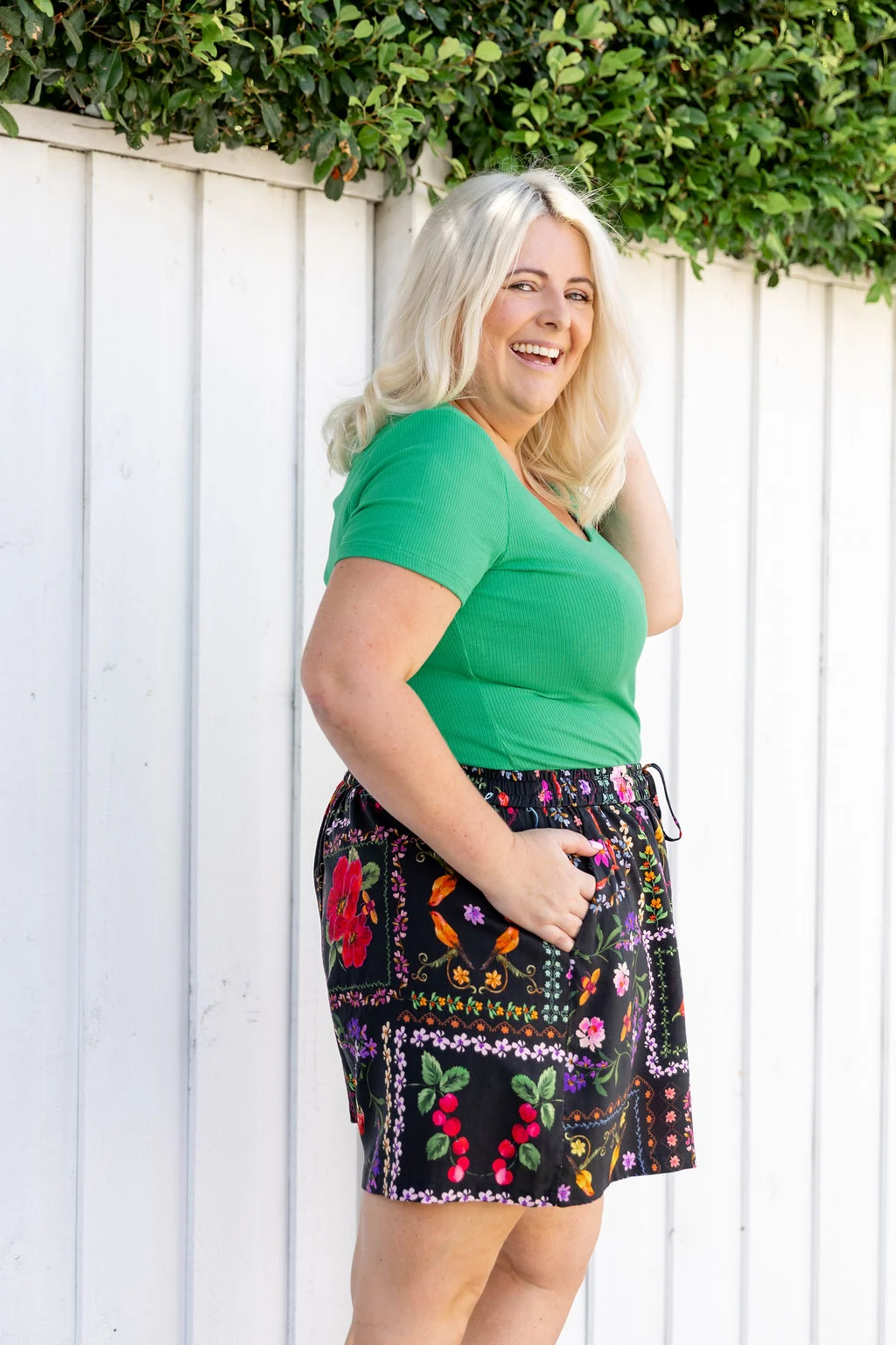 Billi Rib Tee in Green