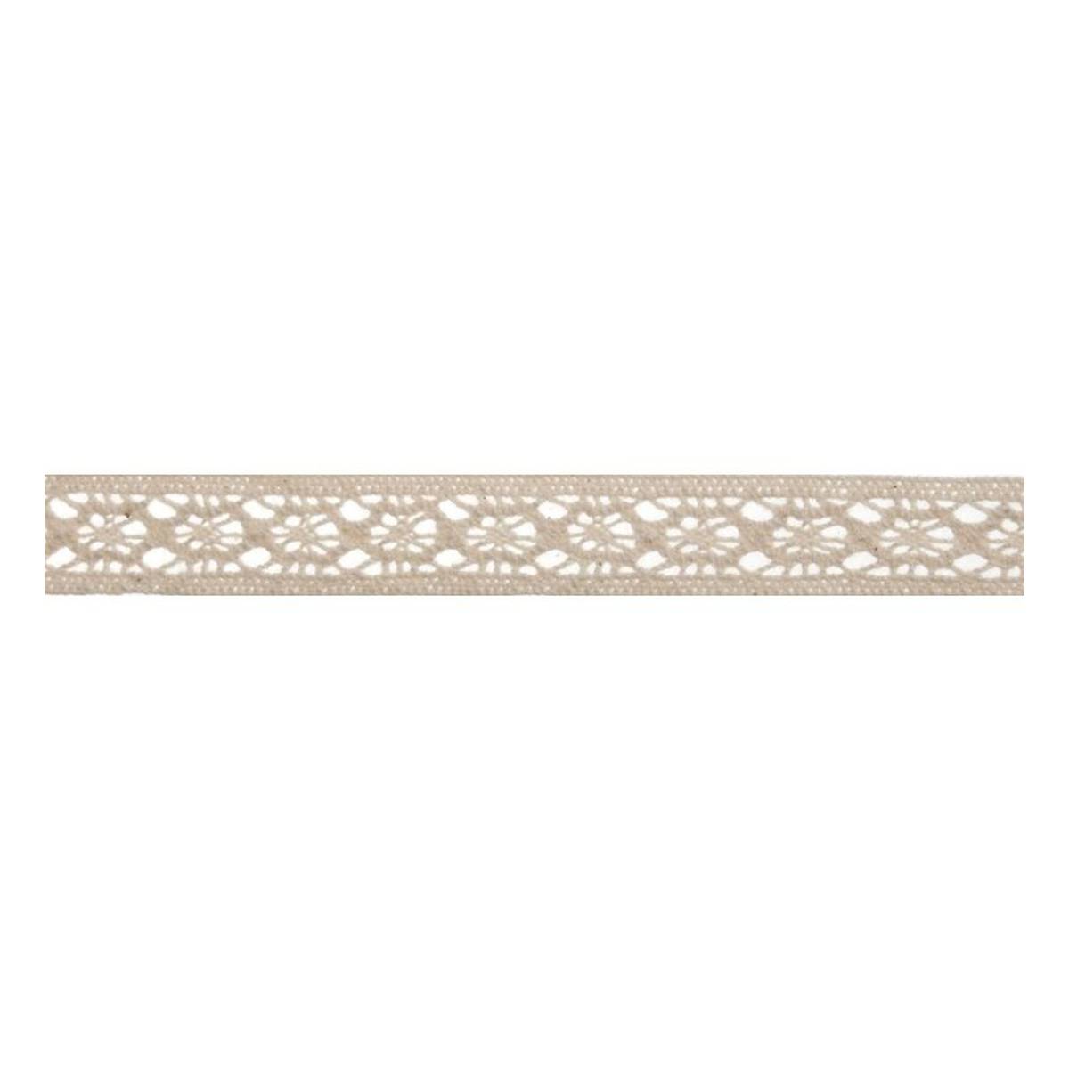 Cream Crochet Lace Cotton Ribbon 12mm x 5m