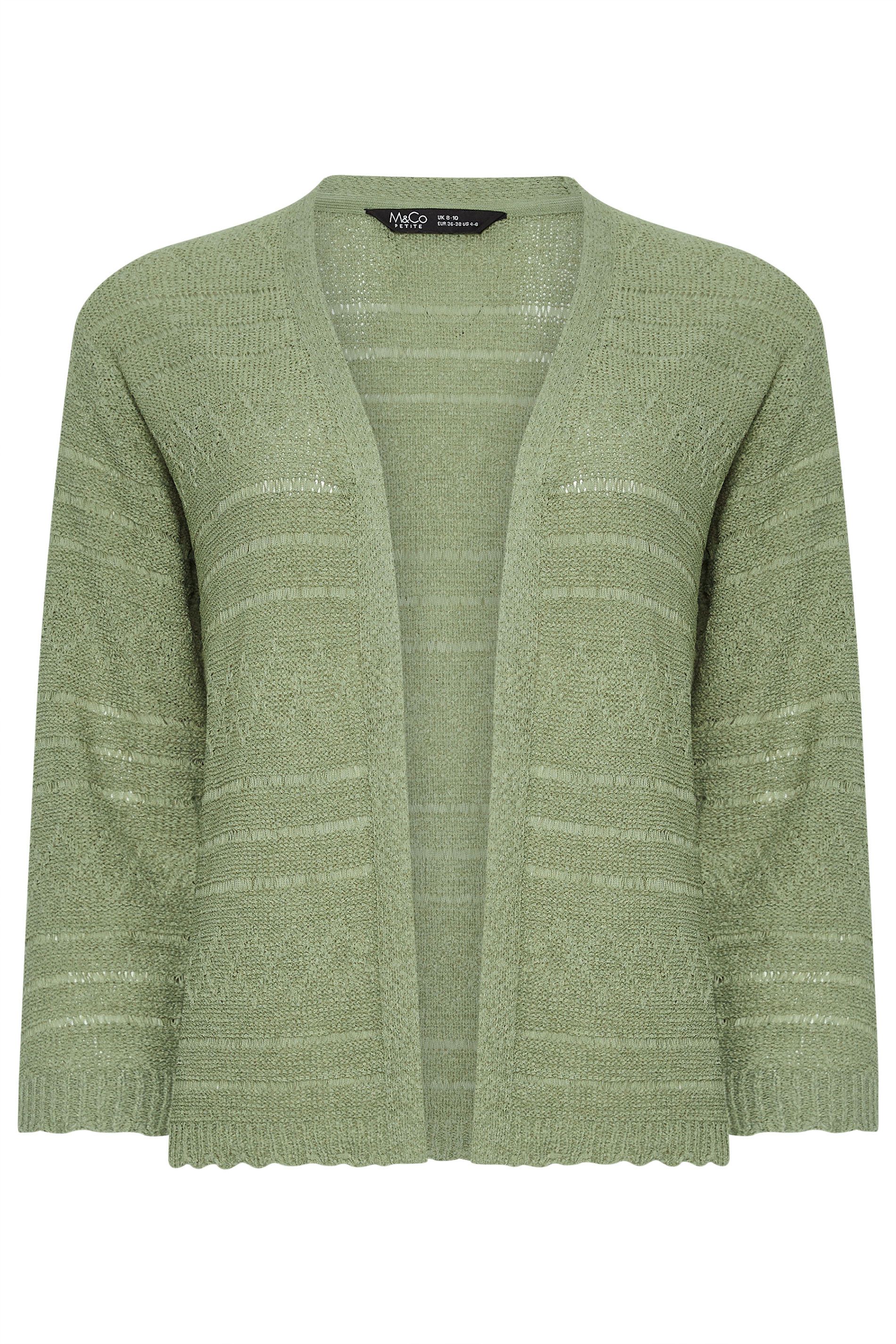 M&Co Petite Tape Yarn Cardigan