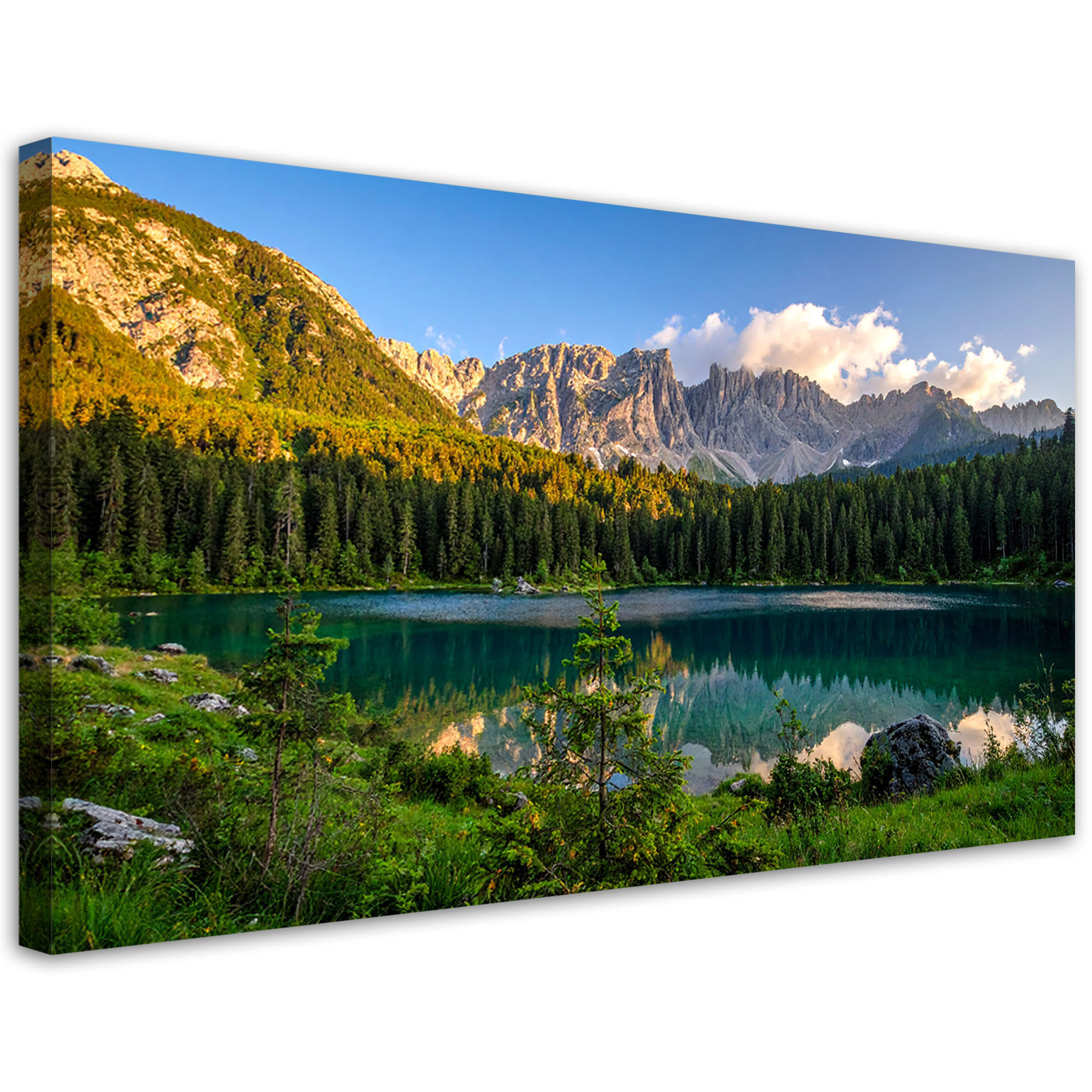 Obraz do salonu sypialni biura, Widok jezioro góry las natura 80x40