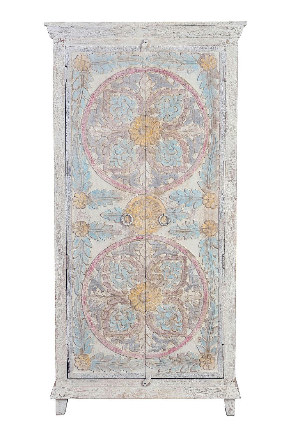 - Armoire manguier détails vieillis tons pastel