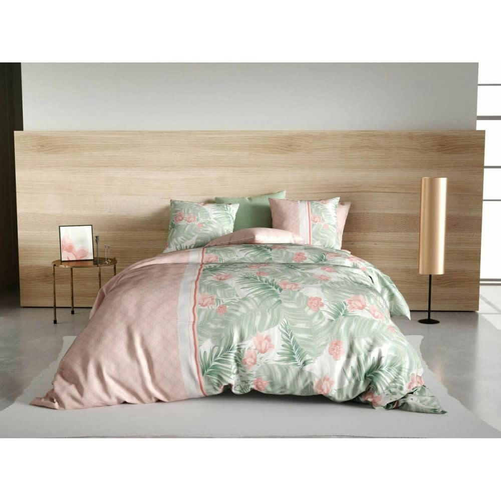 BORA - Parure de couette 100% coton 57 fils imprimée 260x240 2 taies