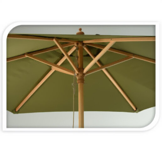 Parasol ogrodowy drewniany, Ø 250 cm