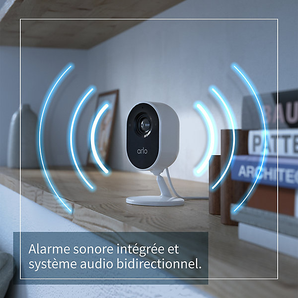 Caméra de vidéosurveillance intérieure sans fil Arlo Essential 1080p noire