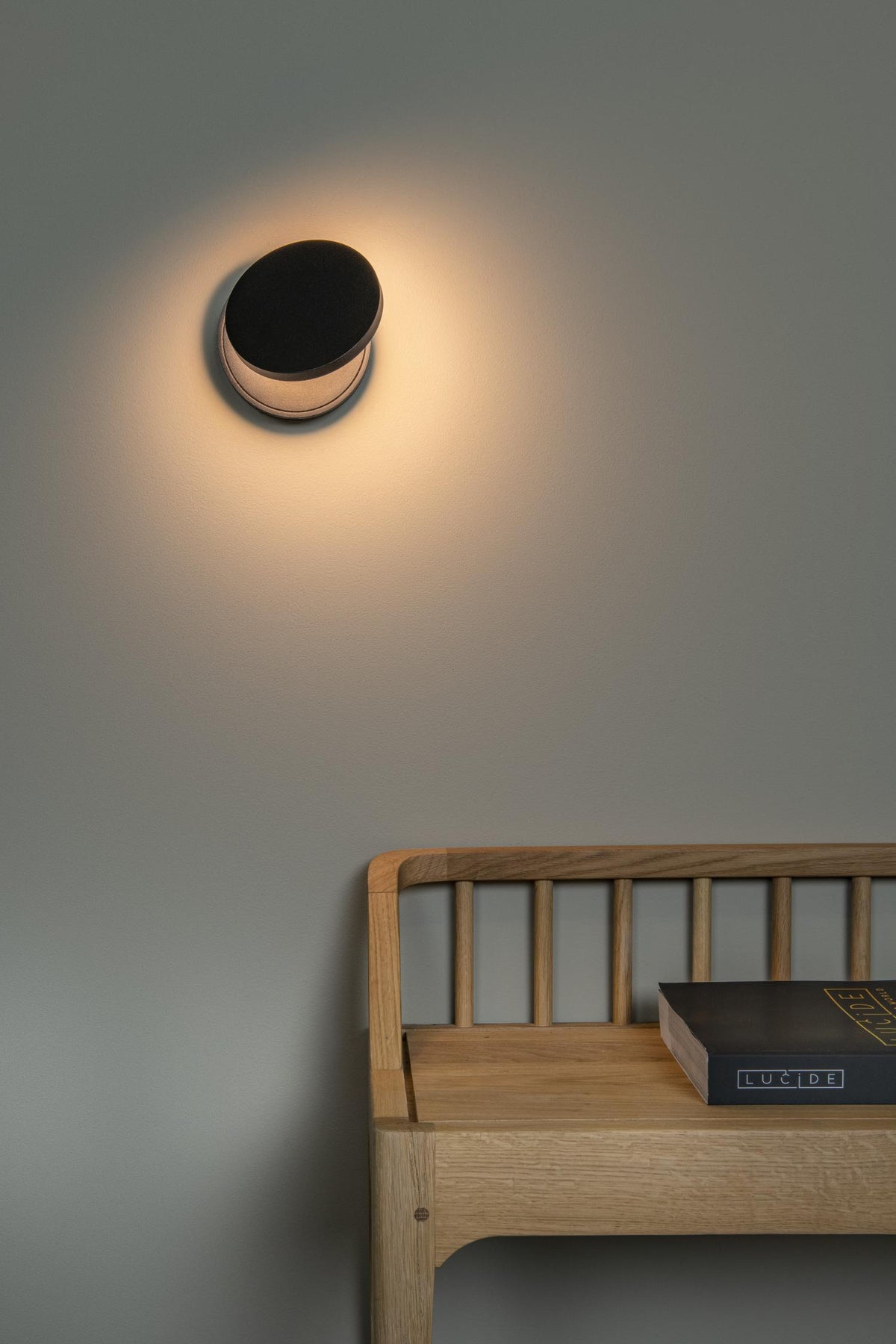 Lucide wandlamp UFOR - Geïntegreerde LED - Zwart