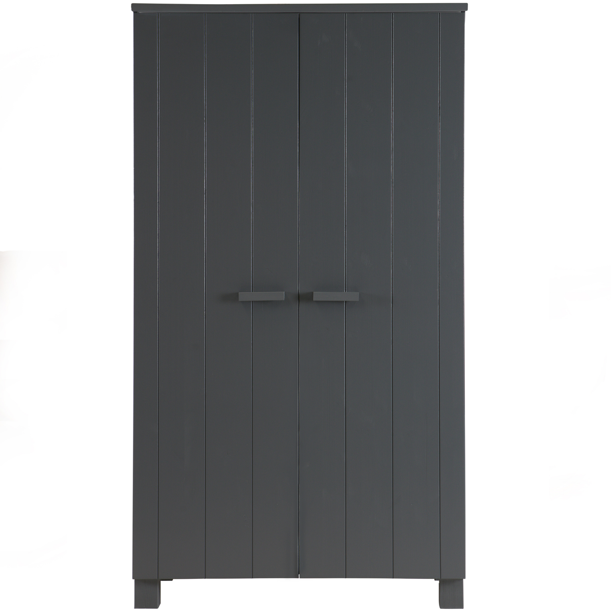 WOOOD kast Dennis - Grenen Geborsteld - Staal Grijs - 111x202x55