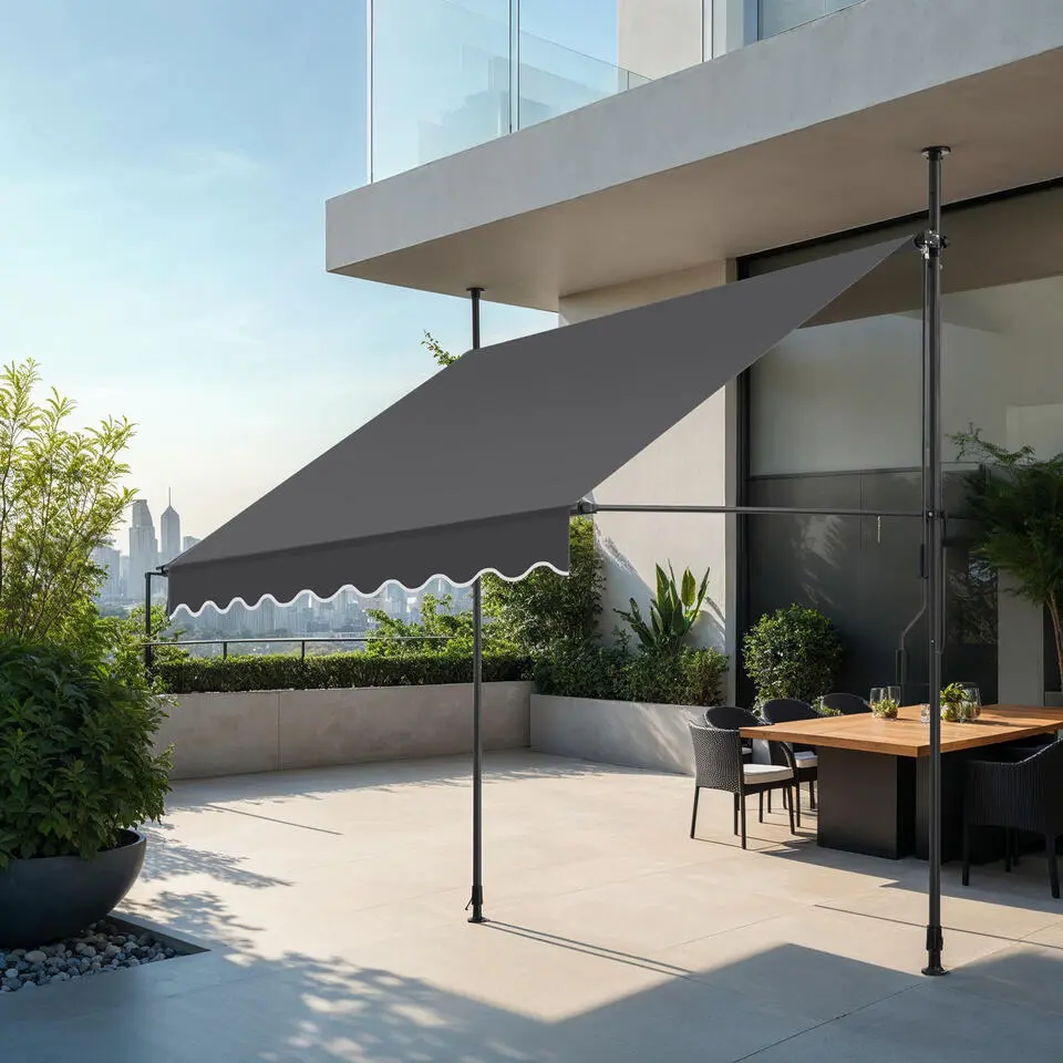 tectake Klemluifel met zwengel, in hoogte verstelbaar, Zwart / Grijs