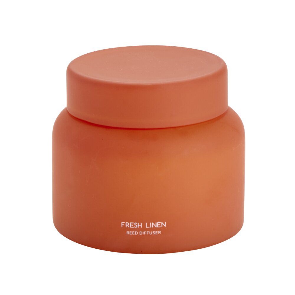 Bougie parfumée dans verre mat avec bouchon Ø9xH7cm (3 modèles)