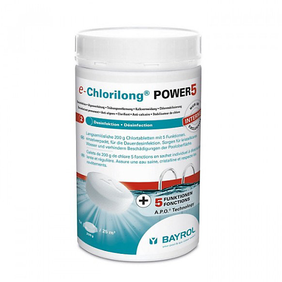 Chlore multifonctions Bayrol Chlorilong Power 5 fonctions - 5 kg