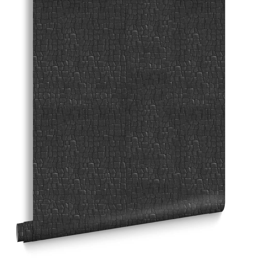 Graham & Brown Vliesbehang met vinyl toplaag - Serpentine Black - 10mx52cm