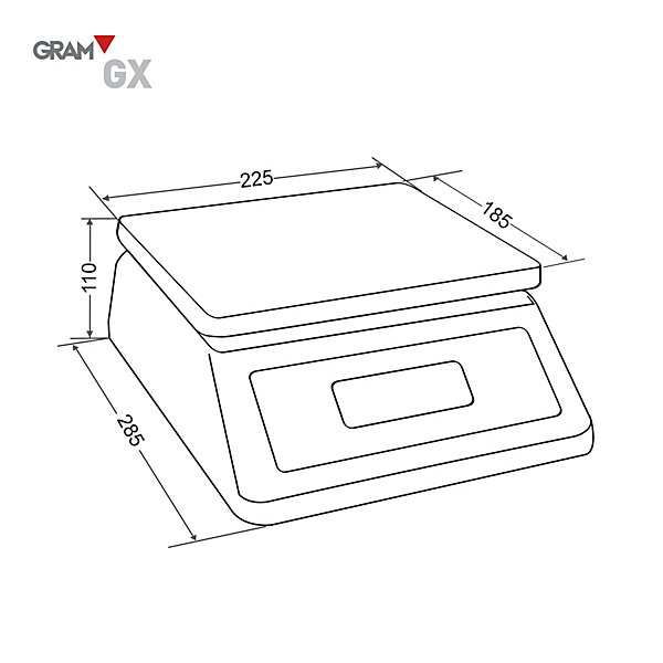 Balance de Cuisine électronique Modèle GX 30 Kg - Gram