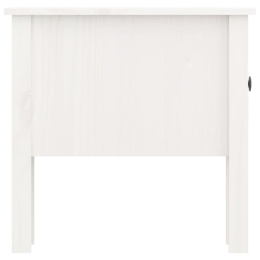 NNEVL Side Table White 50x50x49 cm Solid Wood Pine