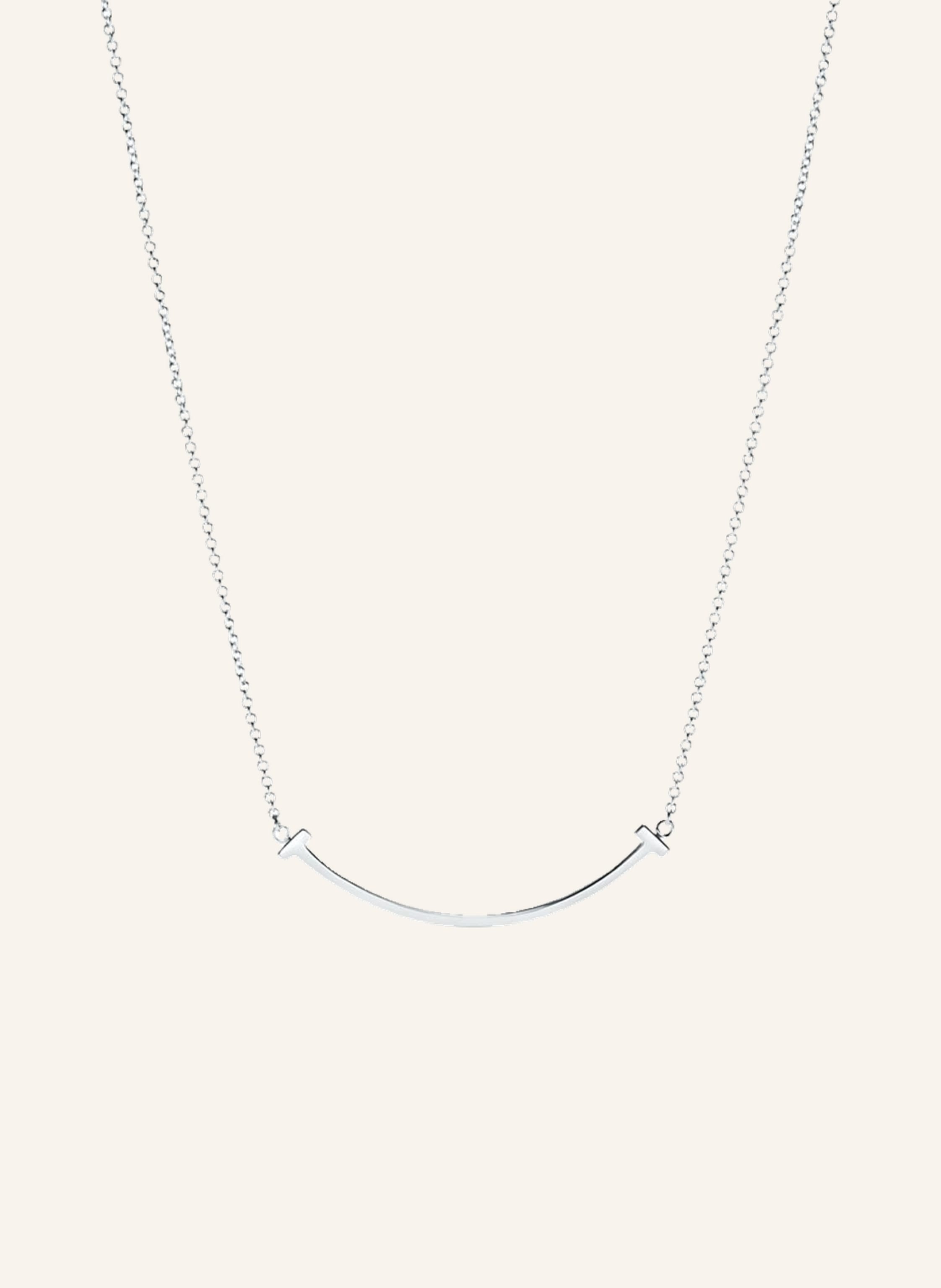 TIFFANY & Co. Halskette TIFFANY T SMILE aus 18 Karat Weißgold