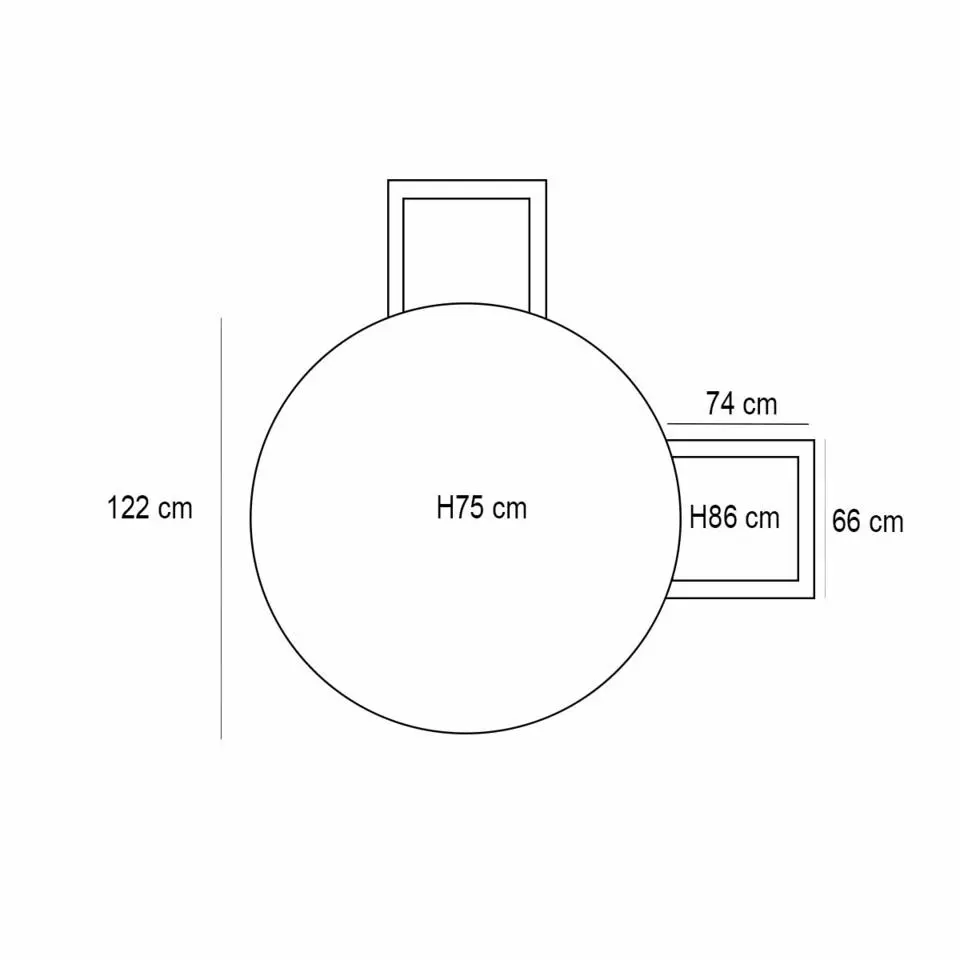 Garden Impressions Yima tuinset 5-delig l. grijs -Tulli tuintafel