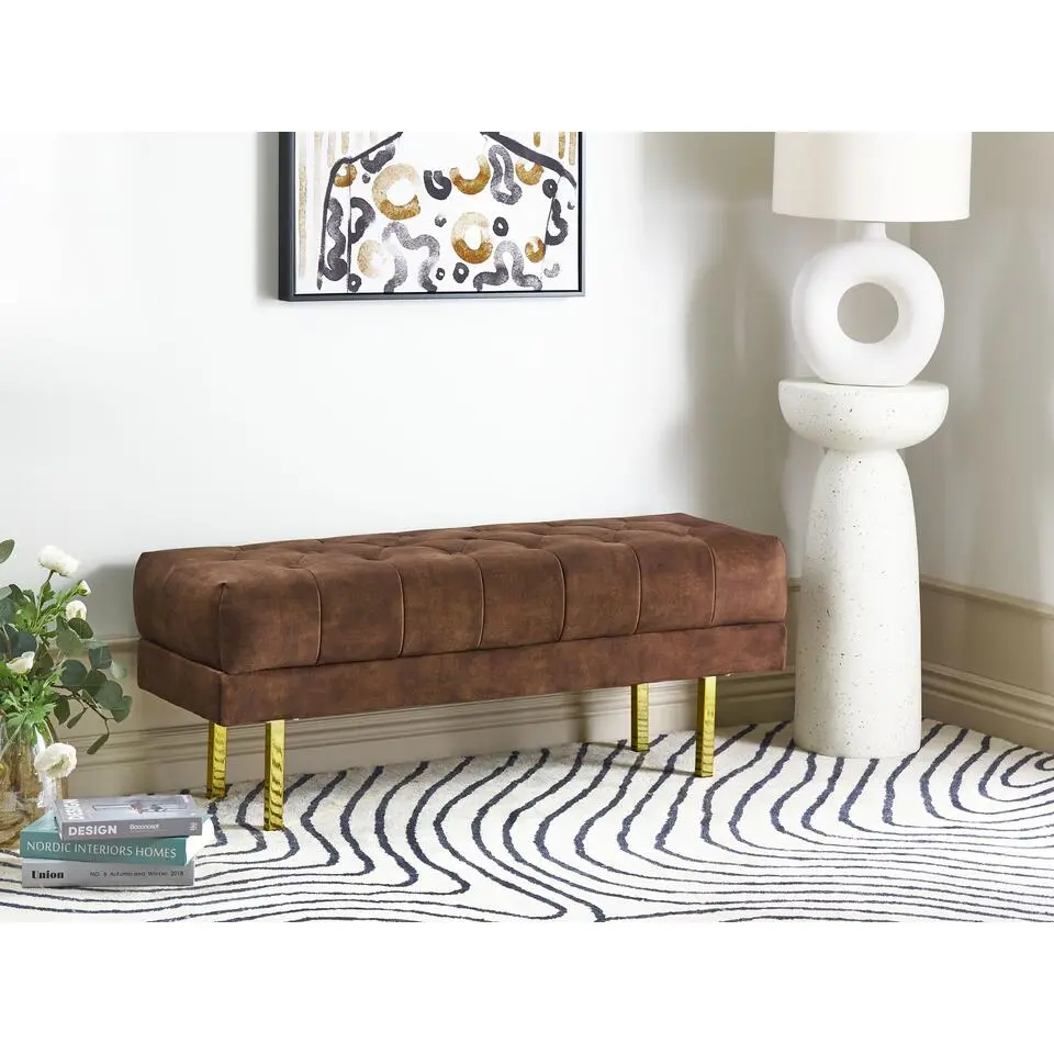 ROSEVILLE - Bankje - Bruin - Fluweel