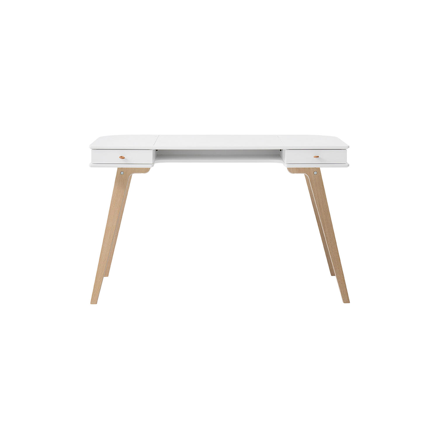 Wood skrivebord 72,6 cm, hvid/eg