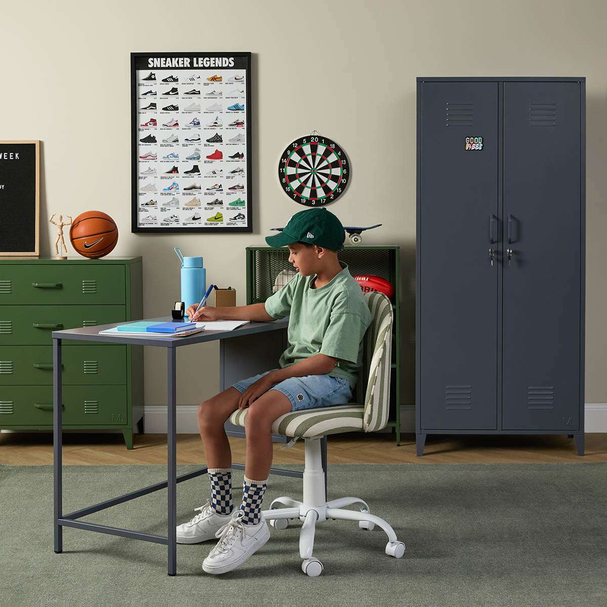 Mocka Original Locker Desk - Steele