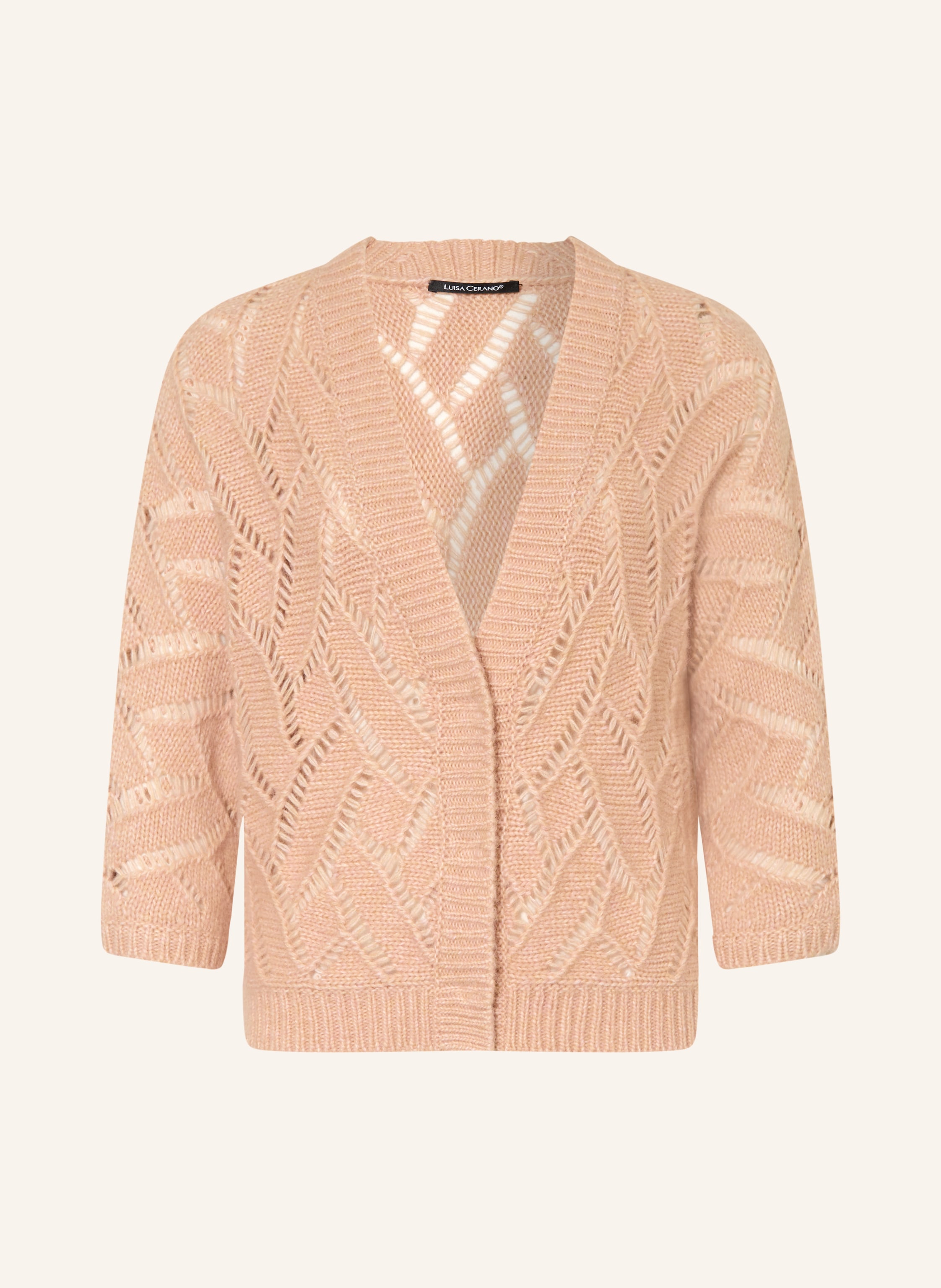 LUISA CERANO Strickjacke mit Alpaka und 3/4-Arm