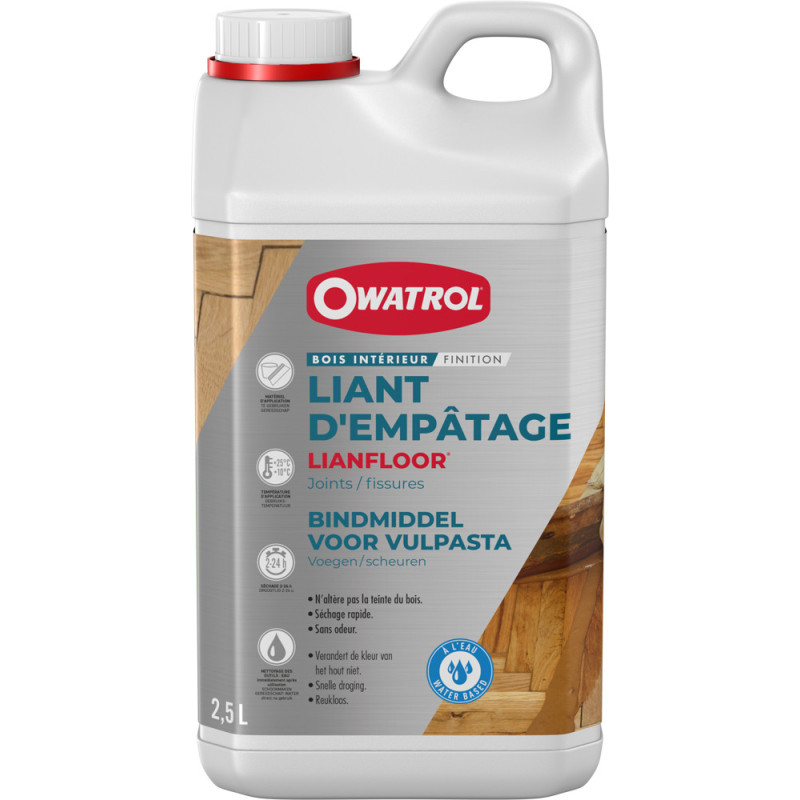 Liant d'empâtage Lianfloor incolore 2,5 L OWATROL