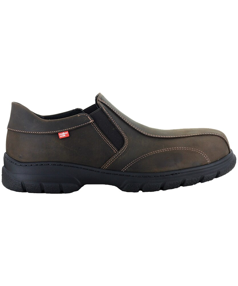 Mellowwalk Men's Quentin Composite Toe Composite Plate Leather Slip On Safety Shoes