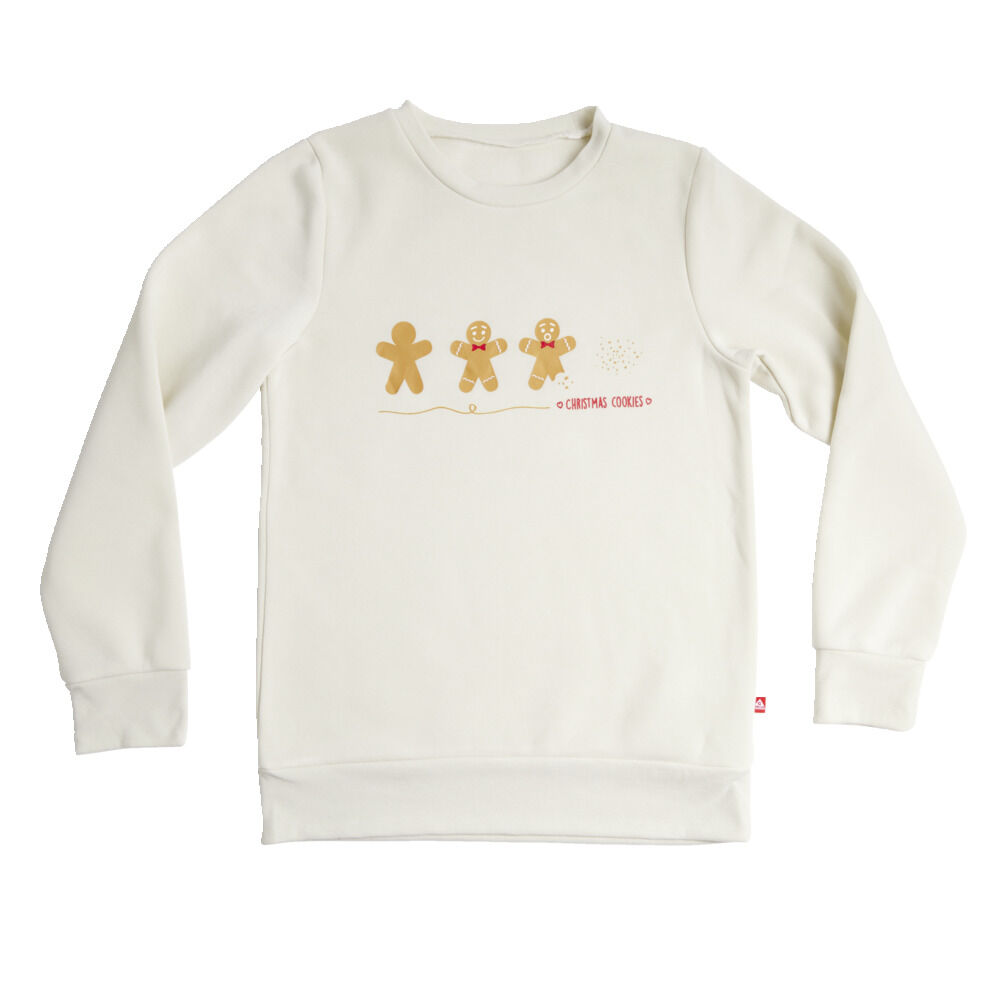 Pull de No&euml;l femme bonhomme pain d'épices - S/M/L