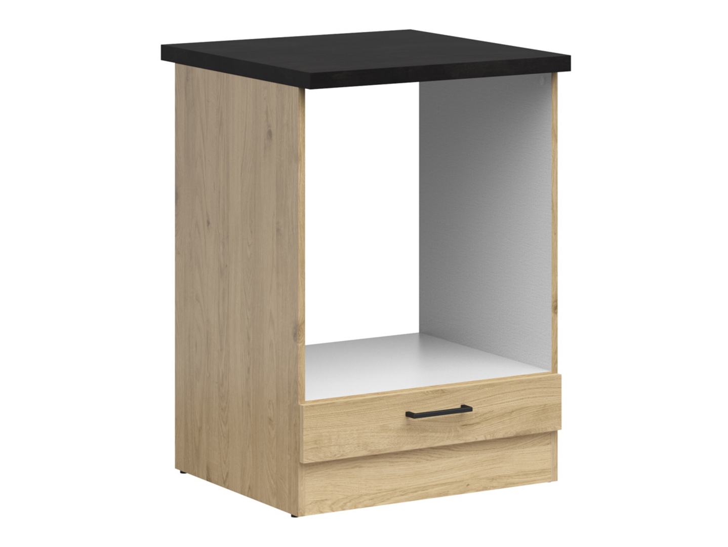 Szafka kuchenna pod zabudowę piekarnika Junona Line 60 cm dąb bernsteinz blatem