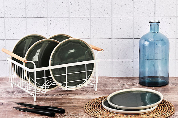 Assiette OXYGEN 21,5cm - 6 pièces - Vert de gris