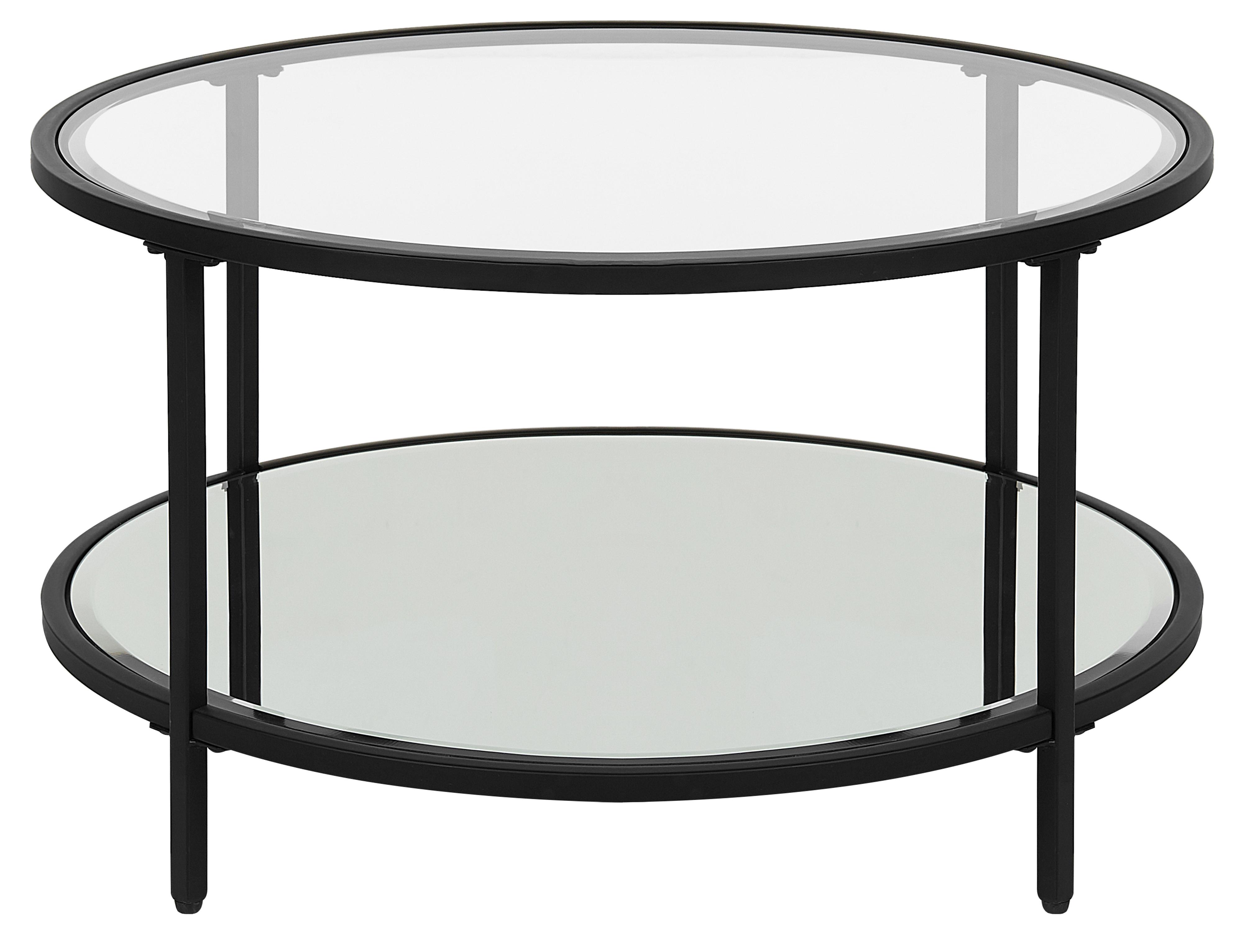 Coffee Table BIRNEY Tempered Glass Black
