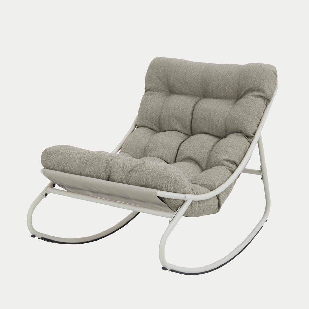 Fotel bujany TIVOLI beżowy z beżowymi poduszkami 65x102x75,5 cm