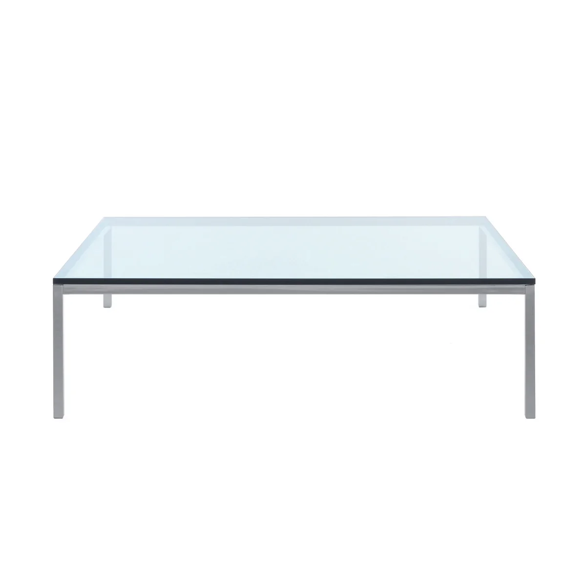 Knoll - Florence Couchtisch, 120 x 120 cm, Kristallglas