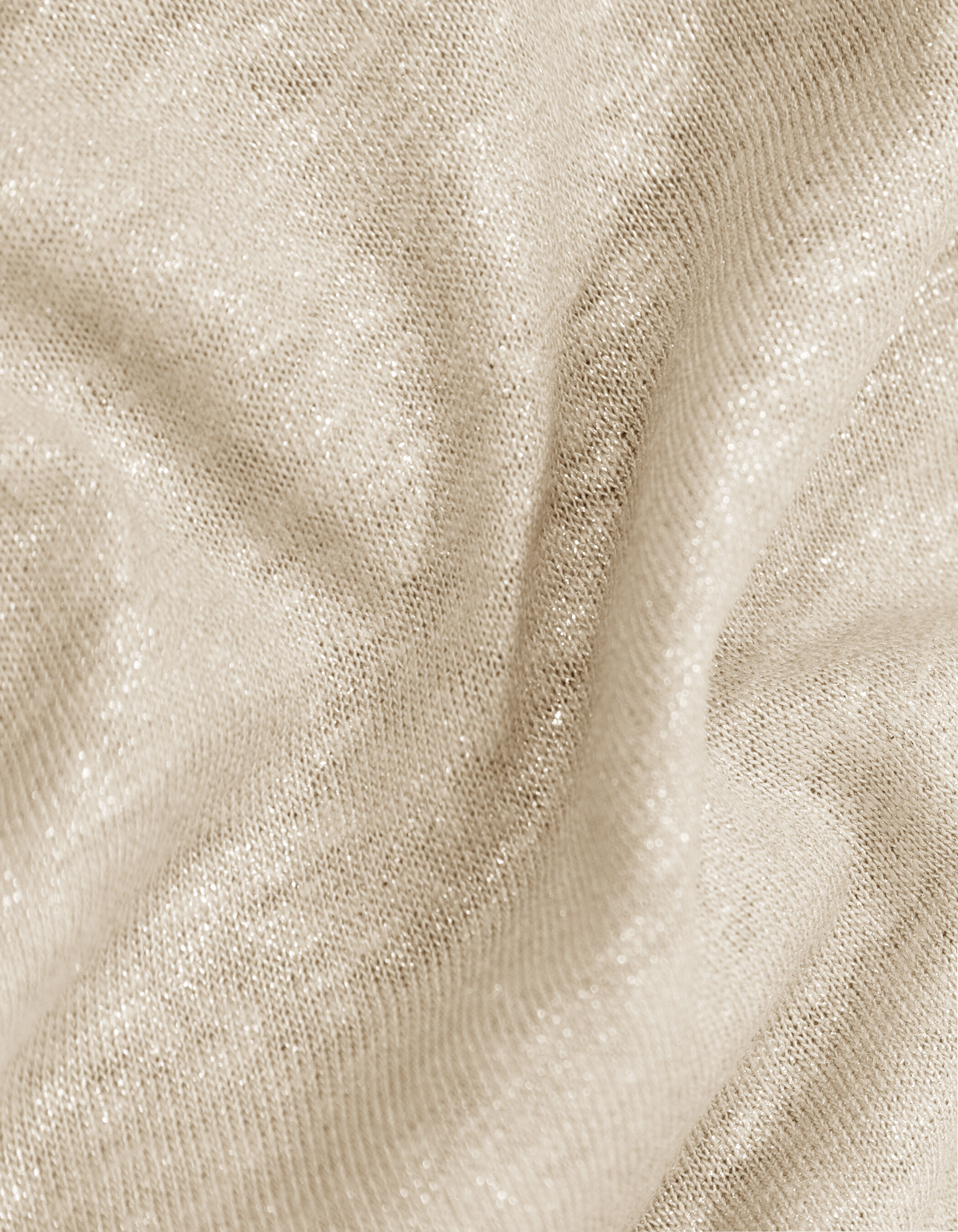 Tee-shirt manches courtes beige irisé