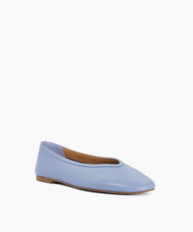 Hetta Blue - Leather Ballet Flats