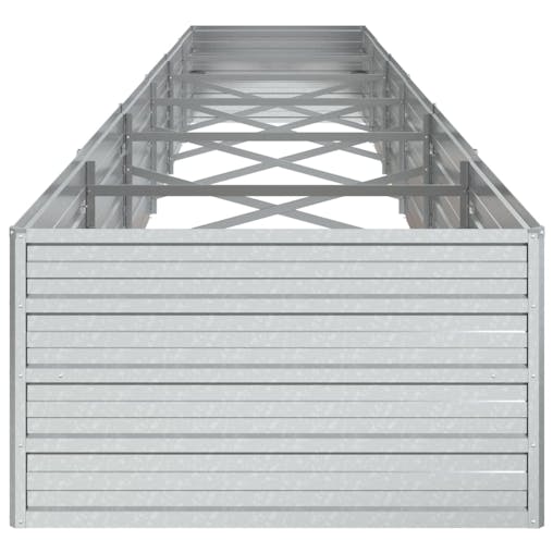 NNEVL Garden Raised Bed 480x80x45 cm Galvanized Steel Silver