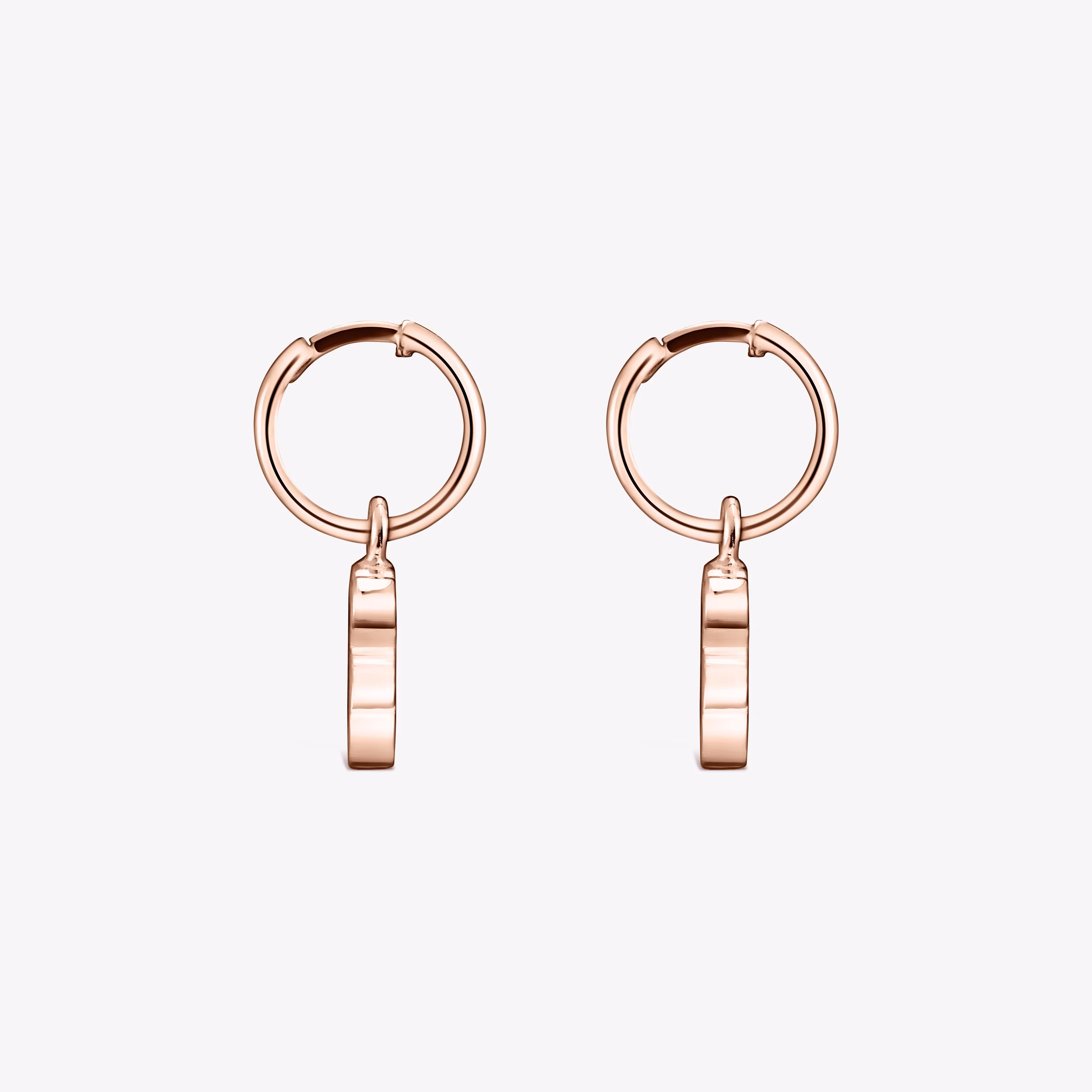 Pendientes con baño de oro rosa 18 kt sobre plata Sweet Dolls