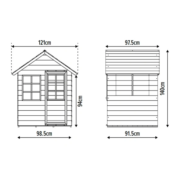 Spielhaus »Holla«, BxHxT: 121 x 140 x 97,5 cm, Kiefern- und Fichtenholz, natur