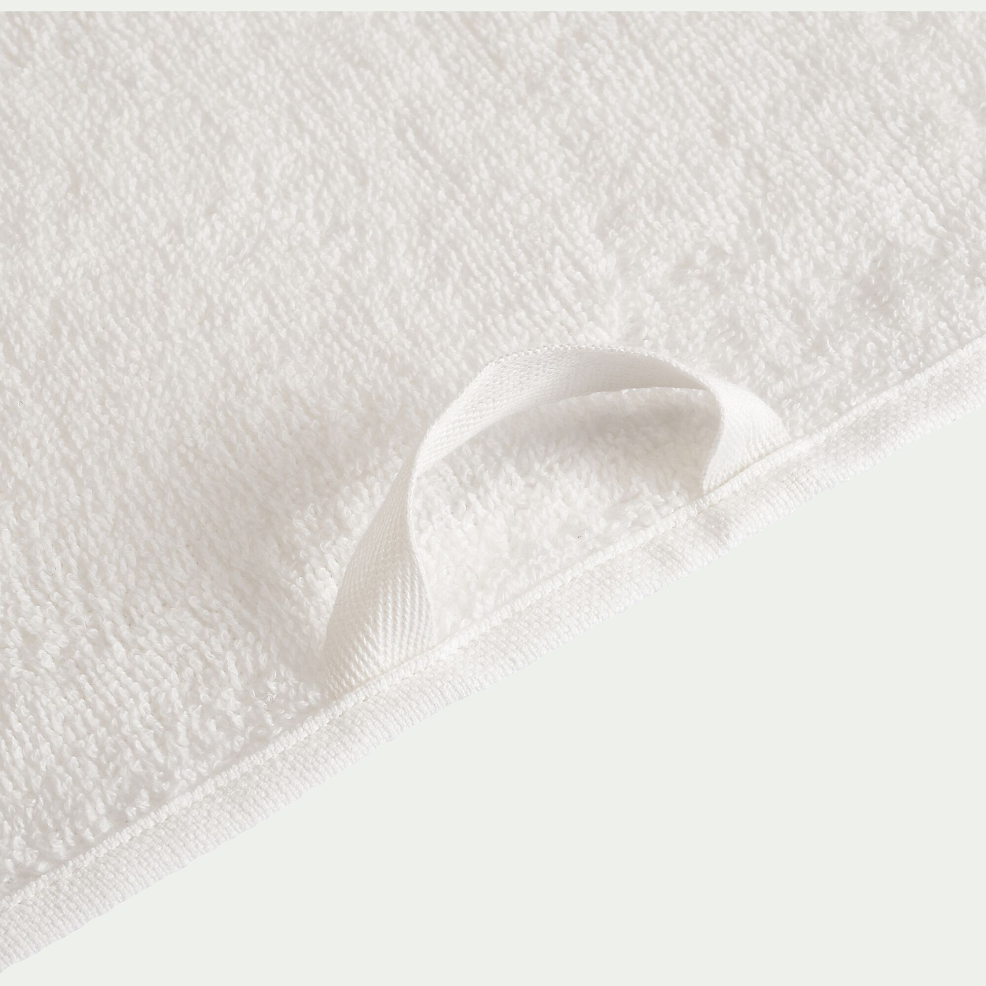 RHODES - Drap de bain en coton - blanc ventoux 100x150cm