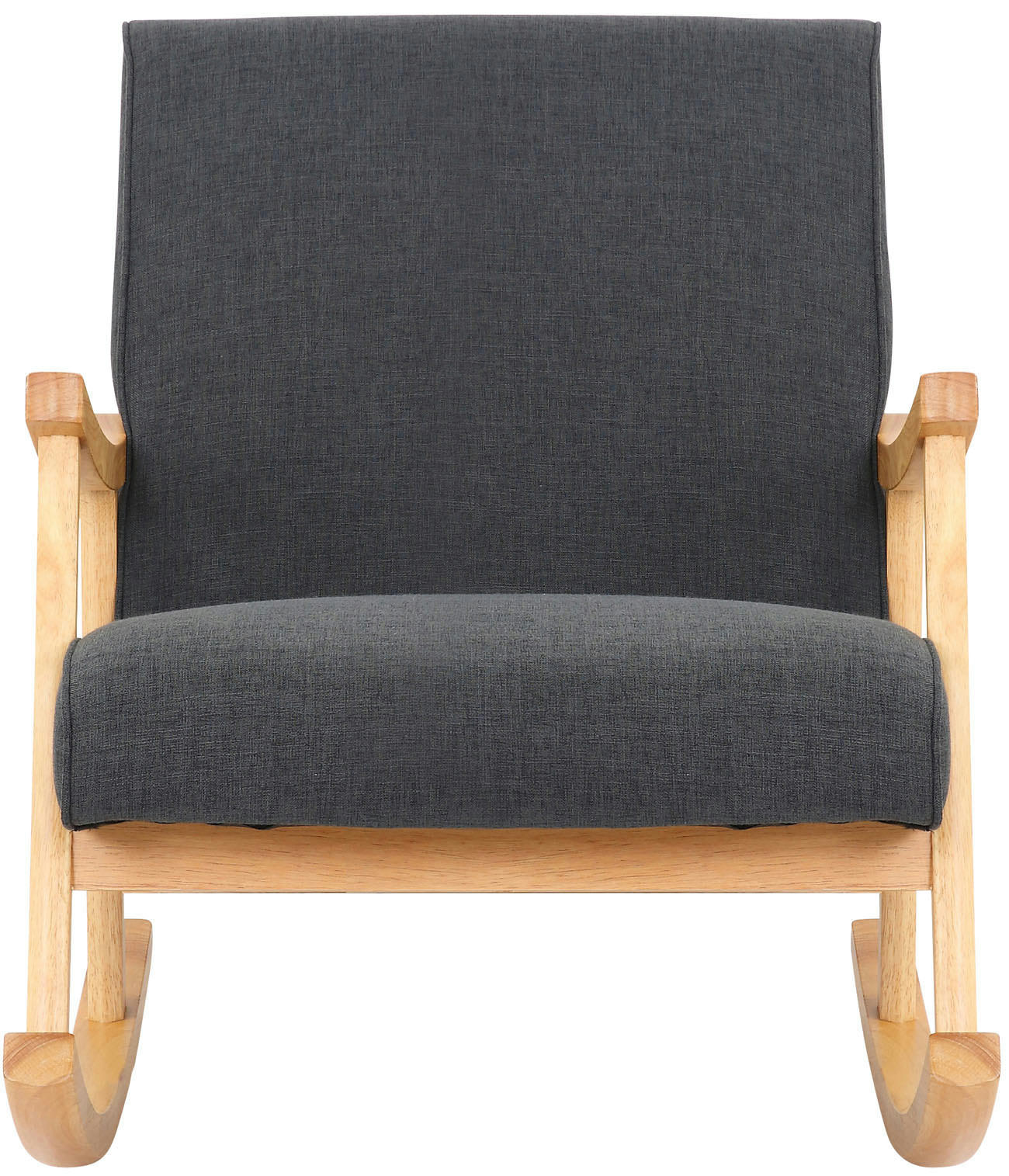 MORELIA - Chaise à bascule avec accoudoirs et assise en tissu Gris foncé